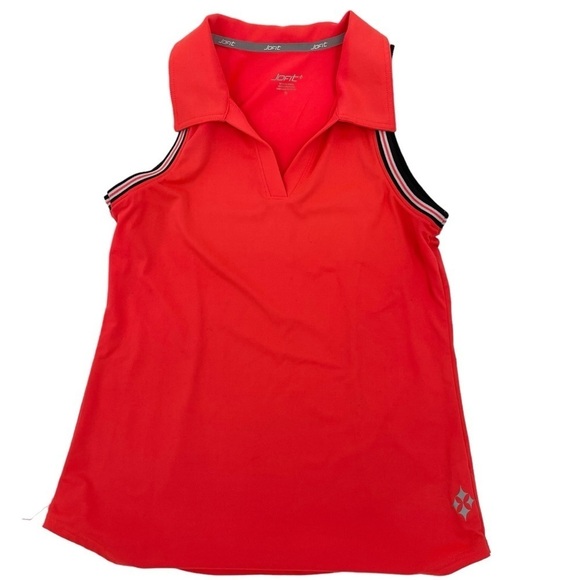 Jofit Size Small Sleeveless Golf Tennis Polo Shirt Neon Orange - Picture 1 of 5
